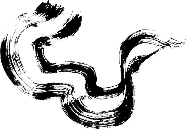 Textura de trazo de onda de grunge de pincel seco