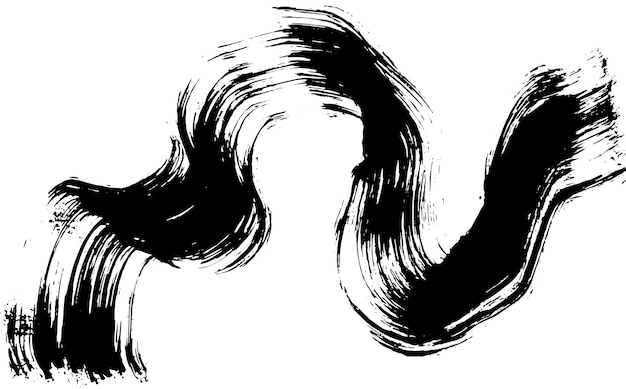 Textura de trazo de onda de grunge de pincel seco