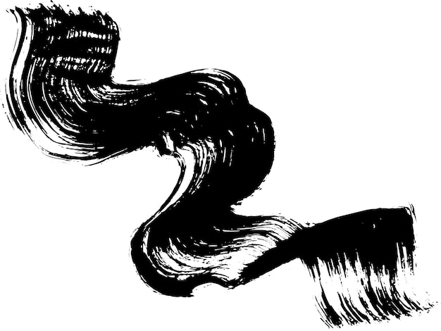 Textura de trazo de onda de grunge de pincel seco