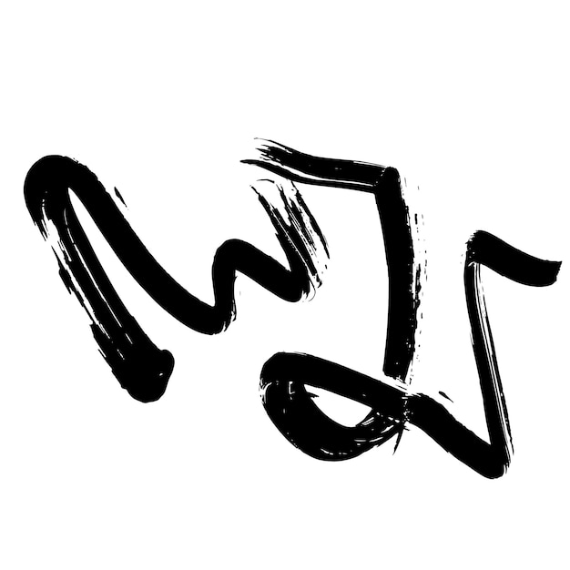 Textura de trazo de onda de grunge de pincel seco