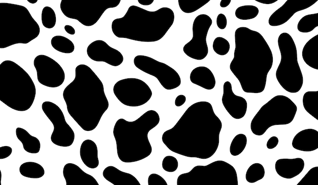 Vector textura de vaca estampado animal patrón sin costuras un retroceso a los años 60 y 70 para la moda elegante y ho