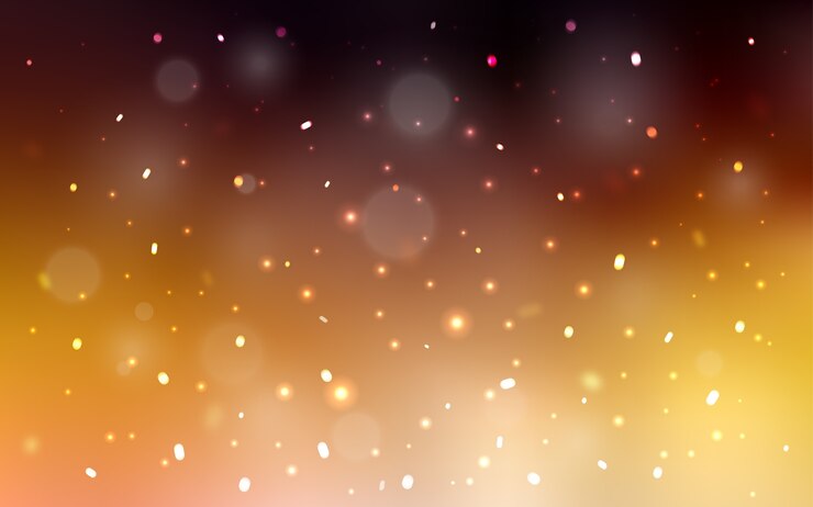 Vector textura de vector naranja oscuro con copos de nieve de colores