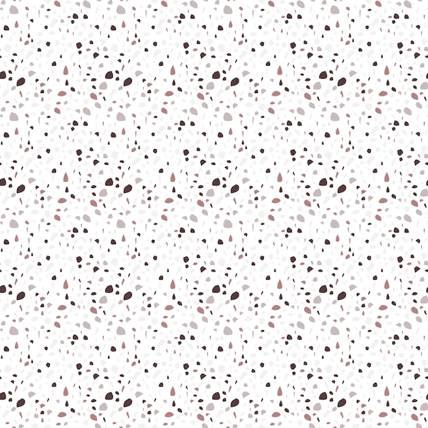 Textura de vector de patrón sin costuras de terrazo en colores claros Textura de mármol italiano realista o suelo de granito Patrón sin costuras de terrazo para decoración de interiores y diseño de interiores