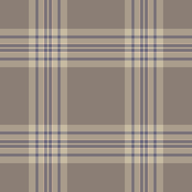 Textura vectorial de clan fondo lineal sin costuras textil tartan tela delgada patrón a cuadros comprobación en colores pastel y gris