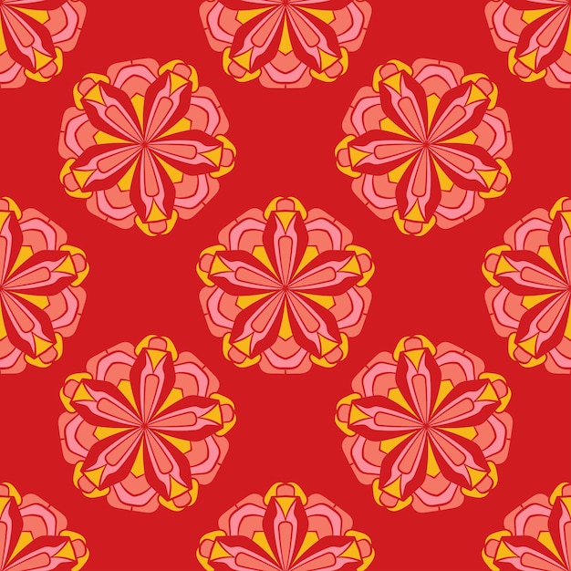 Textura vectorial sin costuras con adornos abstractos