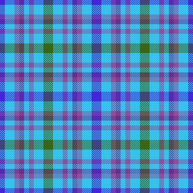 Textura vectorial sin costuras de cuadros a cuadros con una tela de fondo de tartán textil
