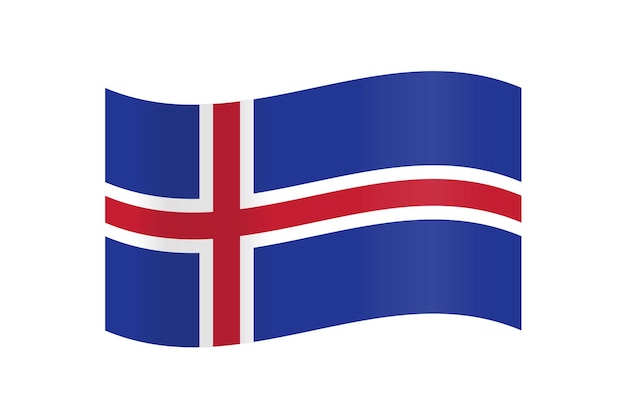 Textura vectorial de la ilustración de fondo de la bandera de Islandia