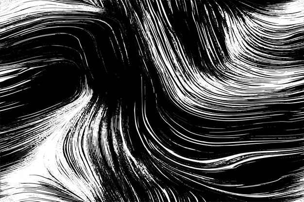 textura vectorial trazada en negro sobre fondo blanco superposición monocromática textura grunge en blanco y negro