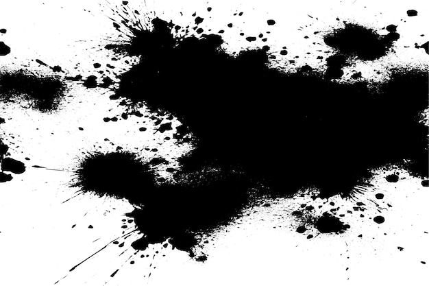 Vector textura vectorial trazada en negro sobre fondo blanco superposición monocromática textura grunge en blanco y negro