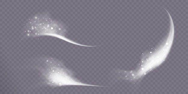 Textura vectorial viento frío de invierno. efecto de nieve fría de navidad. humo, vapor png vector