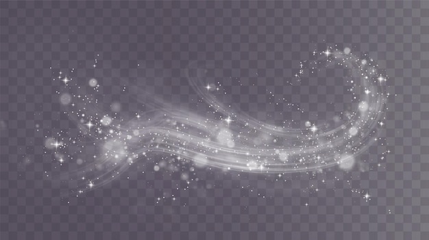 Textura de viento de invierno frío. Ventisca de vectores de vacaciones. Efecto navideño de una ventisca fría. PNG vectoriales.