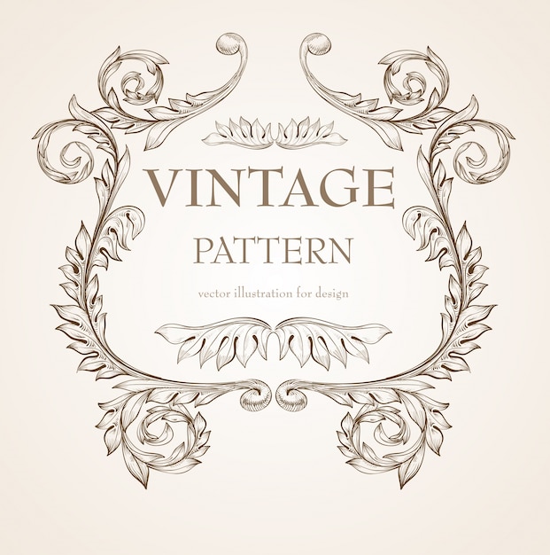 Textura de la viñeta del saludo de la flor del victorian