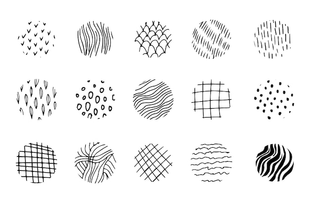 Texturas abstractas de vectores orgánicos, ondas, puntos, líneas, formas