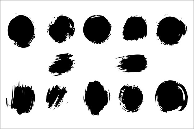 Texturas grunge de pincel de tinta para diseños modernos