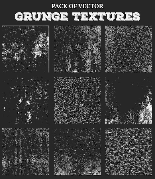 Texturas de marcos abstractos grunge sucio establecer fondo
