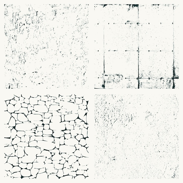 Texturas de marcos abstractos grunge sucio establecer fondo