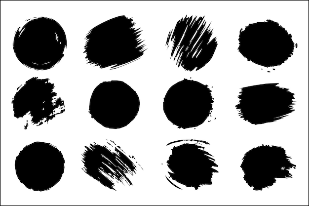 Texturas vectoriales de pinceladas Grunge de primera calidad