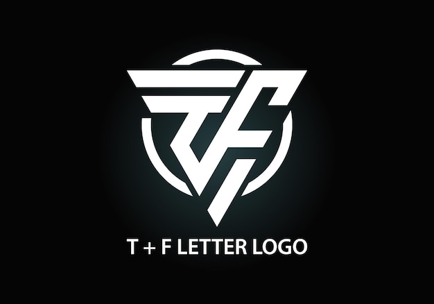 TF carta diseño de logotipo vector de icono de letras TF creativas