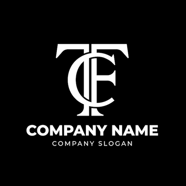 TFC CTF FTC TCF CFT Monograma Diseño del logotipo Vector elegante