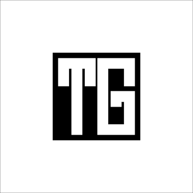 TG Combinación de letras modernas Logotipo de diseño minimalista