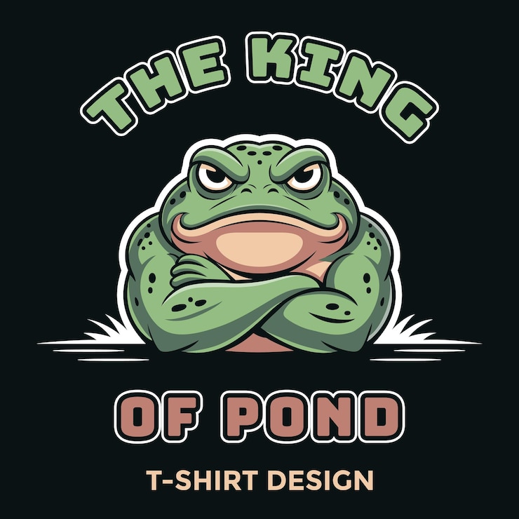 Vector the king of pond t-shirt design