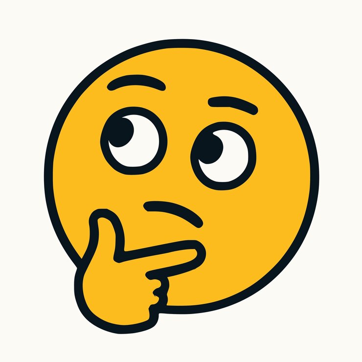 Vector thinking person emoji