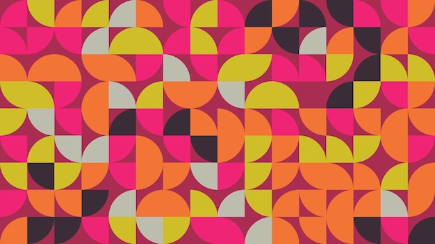 This image showcases a vibrant abstract geometric pattern featuring playful shapes in a dynamic array of colors Ideal for artistic presentations