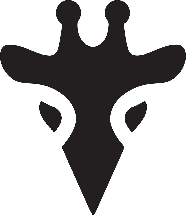 Vector thornicroft039s icono de jirafa ilustración vectorial