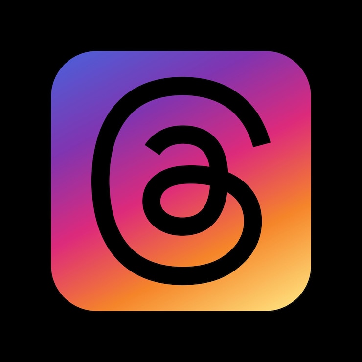 Vector threads logo vector eps svg ai descarga gratuita threads aplicación logotipo logotipo de threads instagram meta