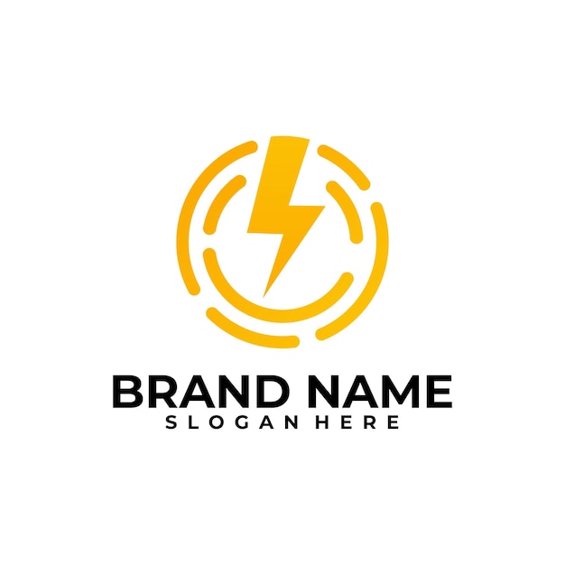 Thunder Technology logo diseños concepto vector Tech logo símbolo