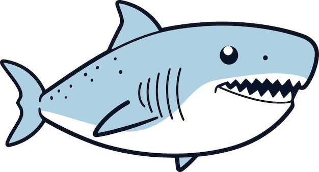 un tiburón de dibujos animados con una cara de tiburón y la boca abierta
