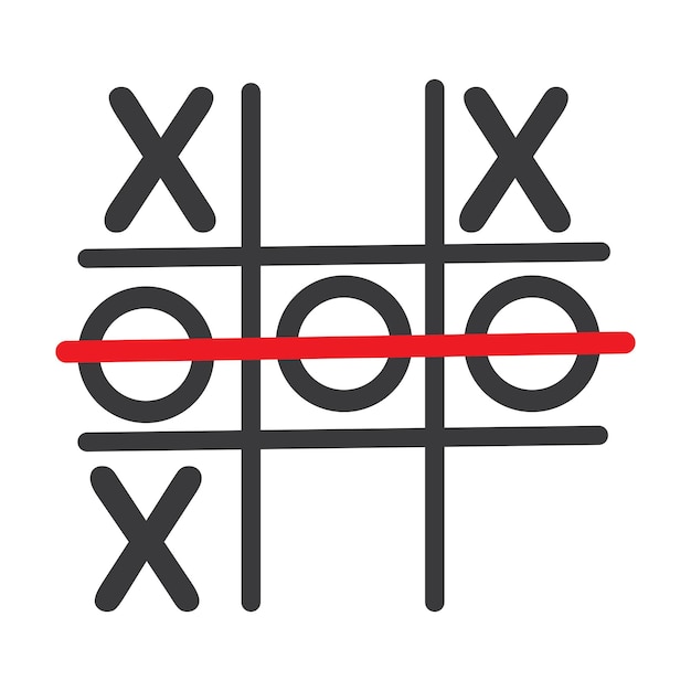 Tic Tac Toe Juego Vector ilustración icono diseño de plantilla