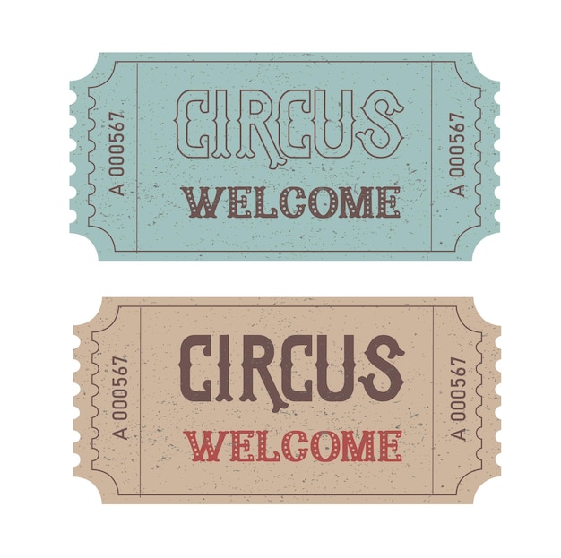 Ticket vectorial de un carnaval de circo de época