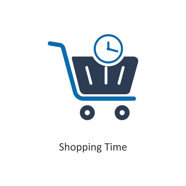 Tiempo de compra y concepto de icono de compra