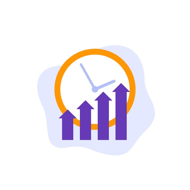 tiempo para crecer icono vector