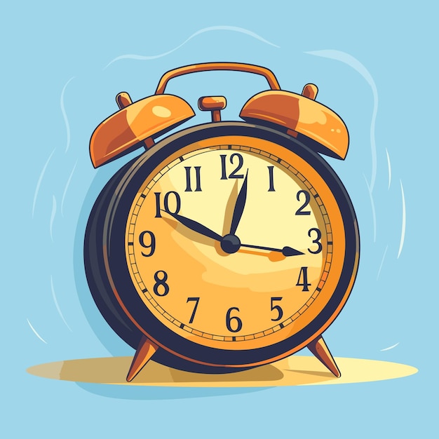 Tiempo de despertado del despertador Ilustración vectorial