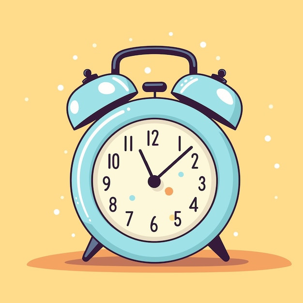 Tiempo de despertado del despertador Ilustración vectorial