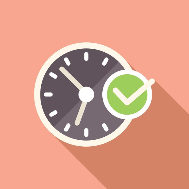 Tiempo de duración del plan icono vector plano Período de la agenda