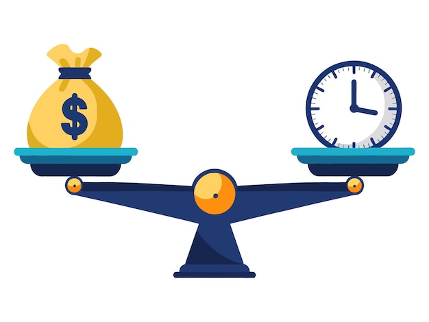 El tiempo es dinero Concepto Inversión empresarial Diseño isométrico