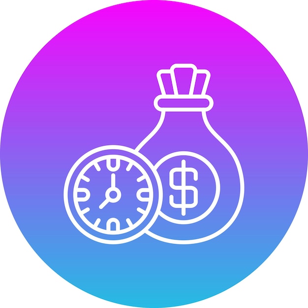 El tiempo es dinero icono