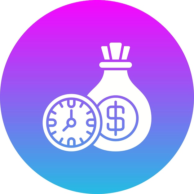 El tiempo es dinero icono