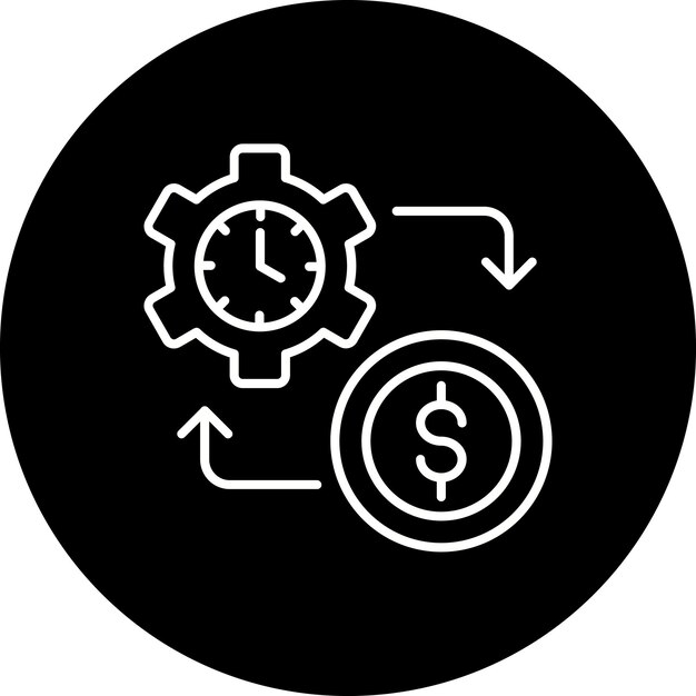 El tiempo es dinero icono