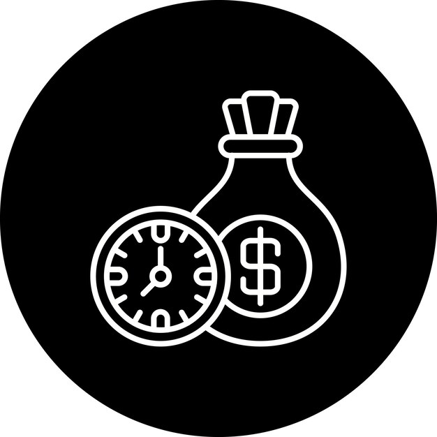 El tiempo es dinero icono