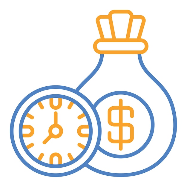 El tiempo es dinero icono