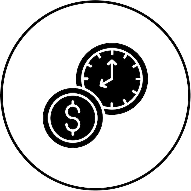 El tiempo es dinero icono