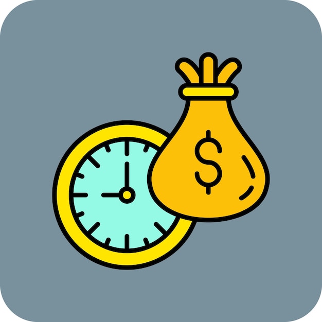 El tiempo es dinero icono