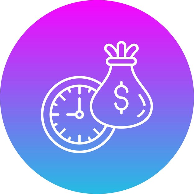 El tiempo es dinero icono