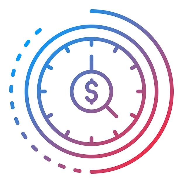 El tiempo es la imagen vectorial del icono de dinero Se puede usar para la hora y la fecha