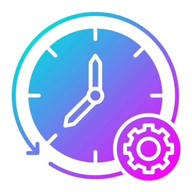 Tiempo de estilo de ilustración vectorial de gestión