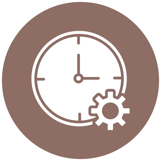 Tiempo de estilo de ilustración vectorial de gestión